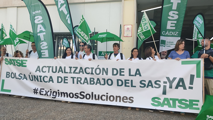 Protesta por la actualización de la Bolsa de Empleo del SAS